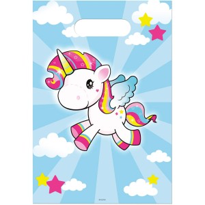 8 bolsas de regalo de unicornio kawaii