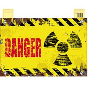 cartel de puerta de peligro nuclear