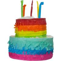 Piata Pastel Feliz Cumpleaos Arco Iris (25 cm)