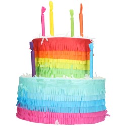 Piata Pastel Feliz Cumpleaos Arco Iris (25 cm). n1