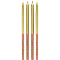 16 Velas Golden Dusk - 15 cm