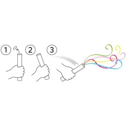2 Canons Serpentins 20 cm - Multicolor. n°5