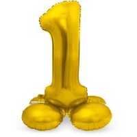 Globo de aluminio con base dorada figura 1 - 72 cm