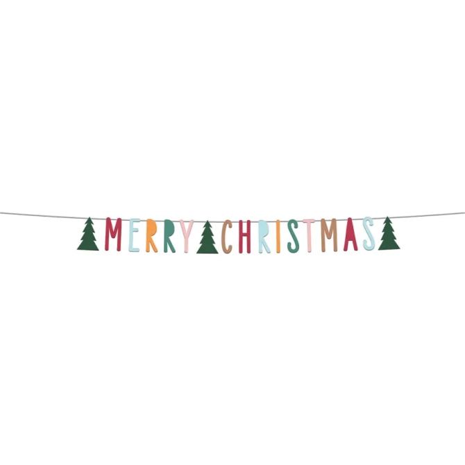 Guirnalda de letras de feliz Navidad 