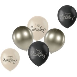 Ramo 6 Globos - Crema Negro. n°1