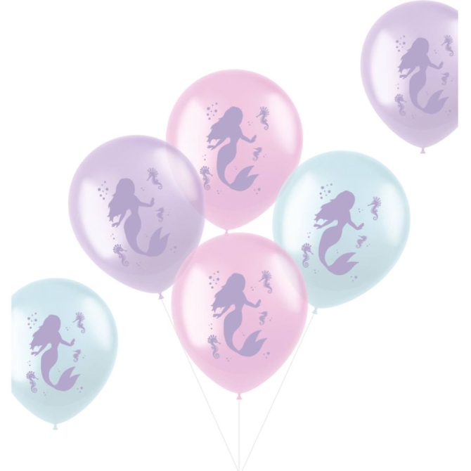 6 globos Mermaid Magic 