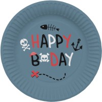 Contiene : 1 x 8 platos de fiesta pirata