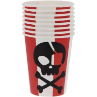 Contiene : 1 x 8 vasos de fiesta pirata