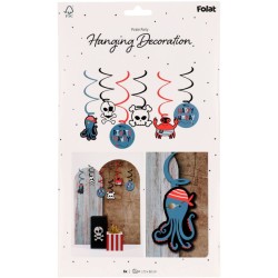 6 guirnaldas colgantes para fiesta pirata - 1, 5 m. n�1