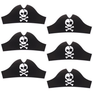 6 sombreros de fiesta pirata