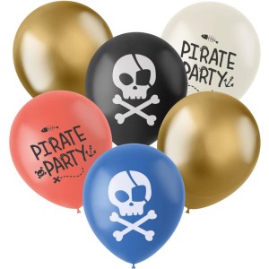 6 globos de fiesta pirata