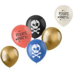 6 globos de fiesta pirata. n�1