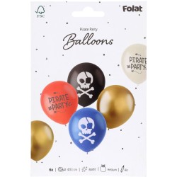 6 globos de fiesta pirata. n�3