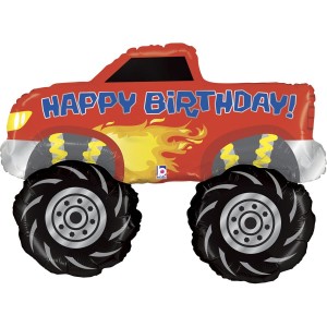 Globo gigante Monster Truck Happy Birthday