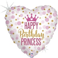 Globo Hologrfico Happy Birthday Princesa