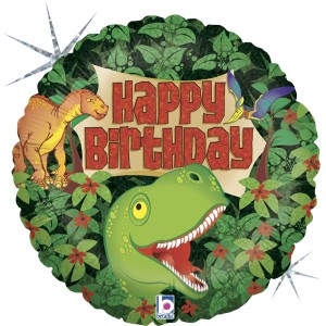 Globo Hologrfico Dino Birthday