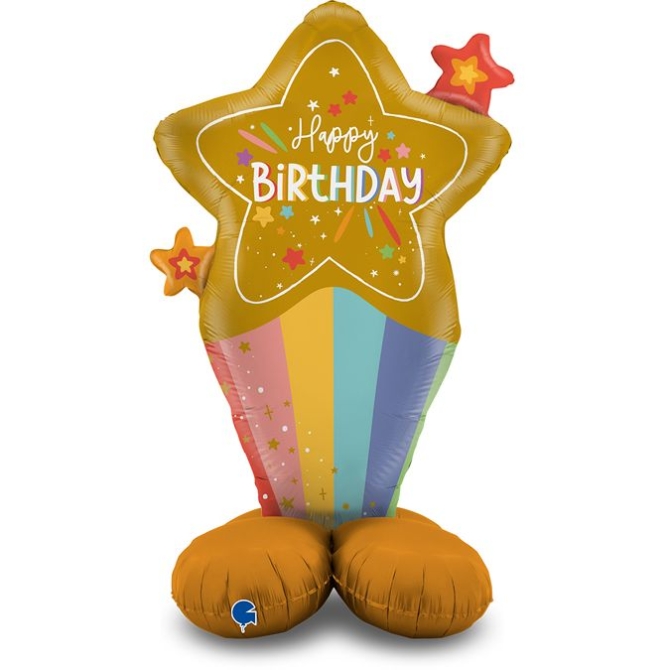 Globo gigante Estrellas Happy Birthday 