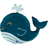 Globo Foil Gigante de Helio - Ballena Divertida 68 cm