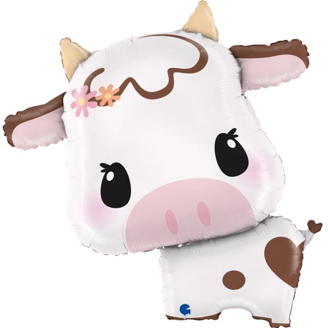 Globo de Helio de Aluminio Gigante - Vaca Linda 59 cm 
