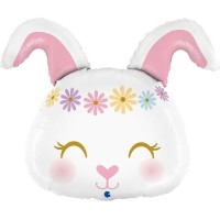 Globo Foil Gigante de Helio - Conejo Hippie 59 cm