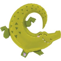 Globo de Helio Aluminio Gigante Selva - Cocodrilo 87 cm