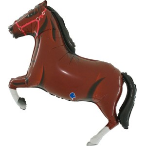 Globo Foil Gigante de Helio - Caballo Marrn 80 cm
