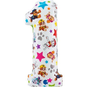Globo De Helio De Aluminio Paw Patrol - Gigante Nmero 1 - 71 cm