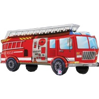 Globo gigante de helio - Camión de bomberos rojo (85 cm)