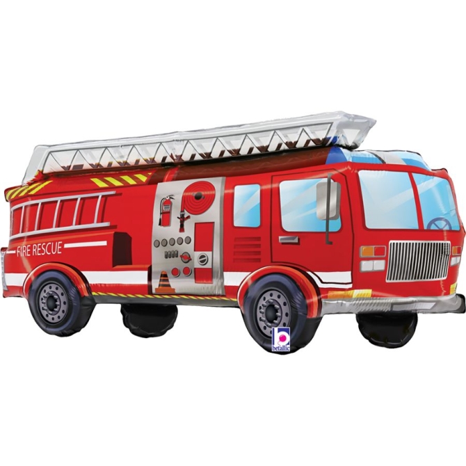 Globo gigante de helio - Camin de bomberos rojo (85 cm) 