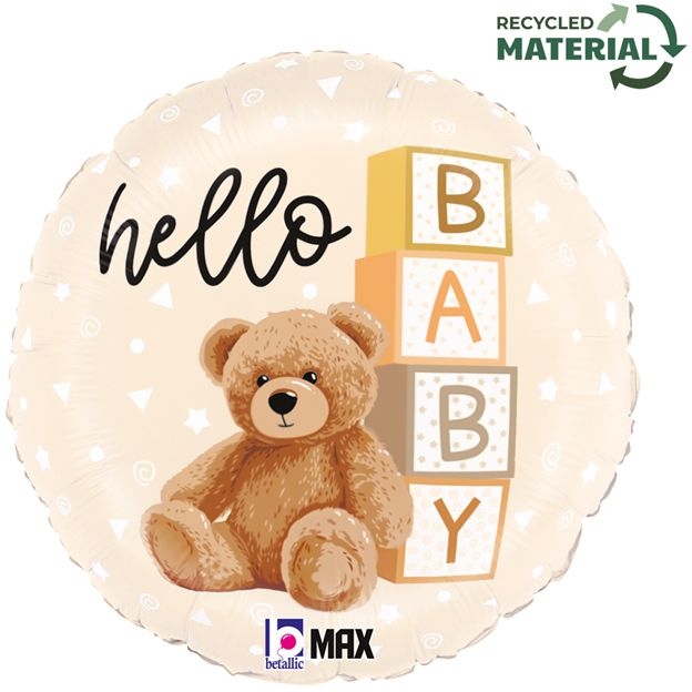 Globo de helio - Hello Baby Bear 35 cm 