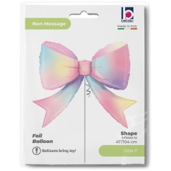 Globo gigante de helio de papel de aluminio con lazo multicolor de 90 cm. n�1