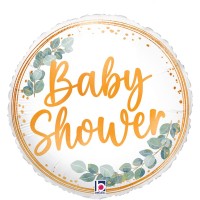 Globo de aluminio para helio - Eucalipto para baby shower � 35 cm