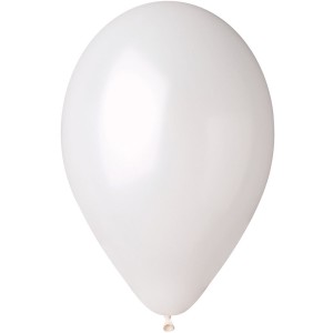 10 Globos Blanco Perlado 30cm