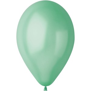 10 Globos Verde Agua Perlada 30cm