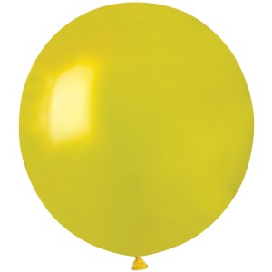 10 Globos Amarillo Perlado 48cm