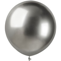 3 Globos Cromados Plata 48cm