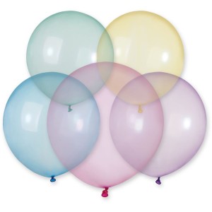 5 Globos de Cristal Arcoiris 48cm