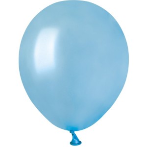 50 Globos Pearly Lagoon Azul 13cm