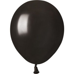 50 Globos Negro Perlado 13cm