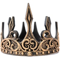 Corona Medieval Negra y Dorada - Talla Ajustable