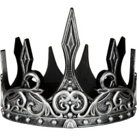 Corona Medieval Negra y Plateada - Talla Ajustable