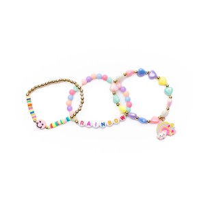 Set de 3 pulseras Rainbow Smileys