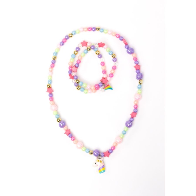 Conjunto de pulsera y collar Unicornio 