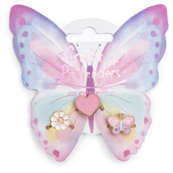 Set de 3 Anillos Mariposa / Flor / Corazn Rosa. n1