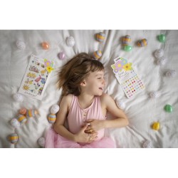 Juego de 3 anillos arco iris / corazn / flor. n5