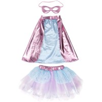 Disfraz Tut Superherona Rosa/Azul Claro - Talla 4-6 aos