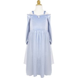 Disfraz de princesa de terciopelo azul. n1