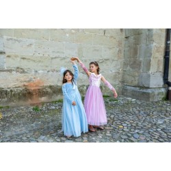 Disfraz de princesa de terciopelo azul. n5