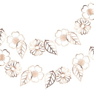Guirnalda de flores de oro rosa (3 m)