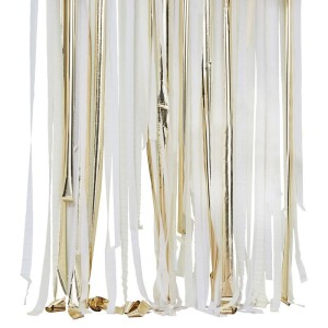 Cortina Metlica Oro, Blanco, Crema